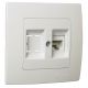 Розетка комп'ютерна САТ 5e+гніздо біла Lillium Natural Kare MAKEL 32001035
