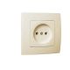 Розетка без заземлення крем Lillium Natural Kare MAKEL 32010022